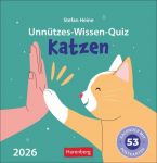 Unnützes-Wissen-Quiz Katzen Premium-Postkartenkalender 2026