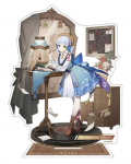 Genshin Impact Teyvat Style Series Acryl Diorama Kamisato Ayaka: Springbloom Missive 13 cm