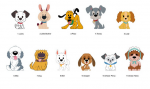 Disney Dogs 3D Schaumstoff-Taschenanhänger Serie 1