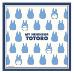 Mein Nachbar Totoro Stofftaschentuch Silhouette Totoro Blau