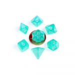 FanRoll Mini Würfel Set Stardust Turquoise (7 Stück)