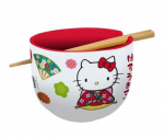 Sanrio Ramen-Schüssel mit Stäbchen Hello Kitty Japan