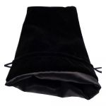 FanRoll Würfelbeutel Velvet Black with Black Satin Large