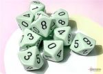 Chessex Opaque Pastel d10 Würfel-Set Green/black