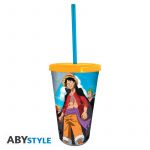 One Piece Trinkbecher mit Strohhalm Wano 470ml