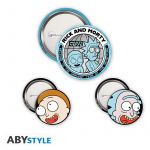 Rick and Morty Button 3er Pack Rick & Morty