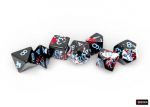 Chessex Brush Polyhedral Dark Side/Blue Würfel-Set (7 Stück)