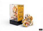 Chessex Brush Sunrise/Black Polyhedral 7-Würfel-Set