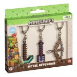 Minecraft 3-Pack Schlüsselanhänger Version A (Schaufel, Bogen, Eispickel)