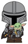 The Mandalorian 3D PVC-Magnet The Mandalorian und Grogu