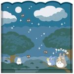 Mein Nachbar Totoro Mini-Handtuch Totoro im Mondschein 25x25cm