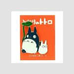 Mein Nachbar Totoro Pin Blauer & weißer Totoro mit Blatt