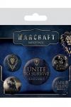 Warcraft Ansteck-Buttons 5er-Pack The Alliance